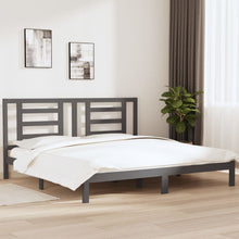 Bedframe Massief Grenenhout 200 x 200 cm Grijs