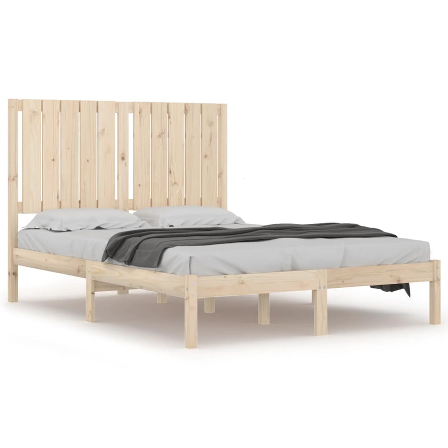 Bedframe Massief Grenenhout 120 x 200 cm Naturel