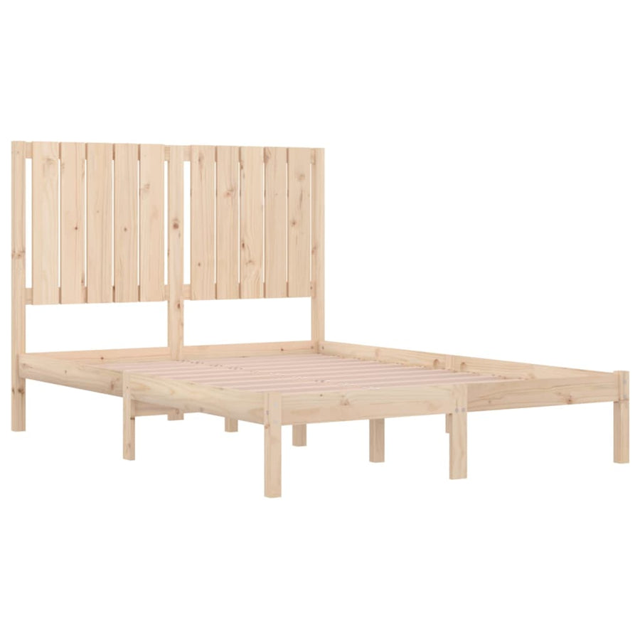 Bedframe Massief Grenenhout 120 x 200 cm Naturel