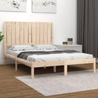 Bed frame without mattress solid pine wood 120x200 cm