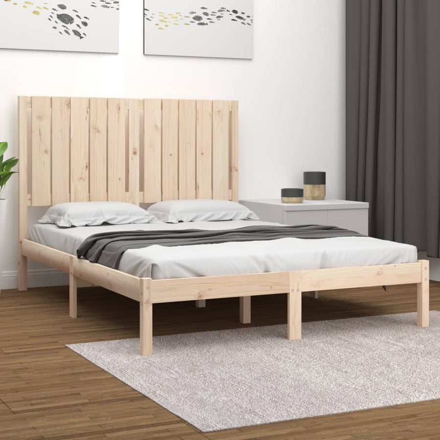 Bedframe Massief Grenenhout 120 x 200 cm Naturel