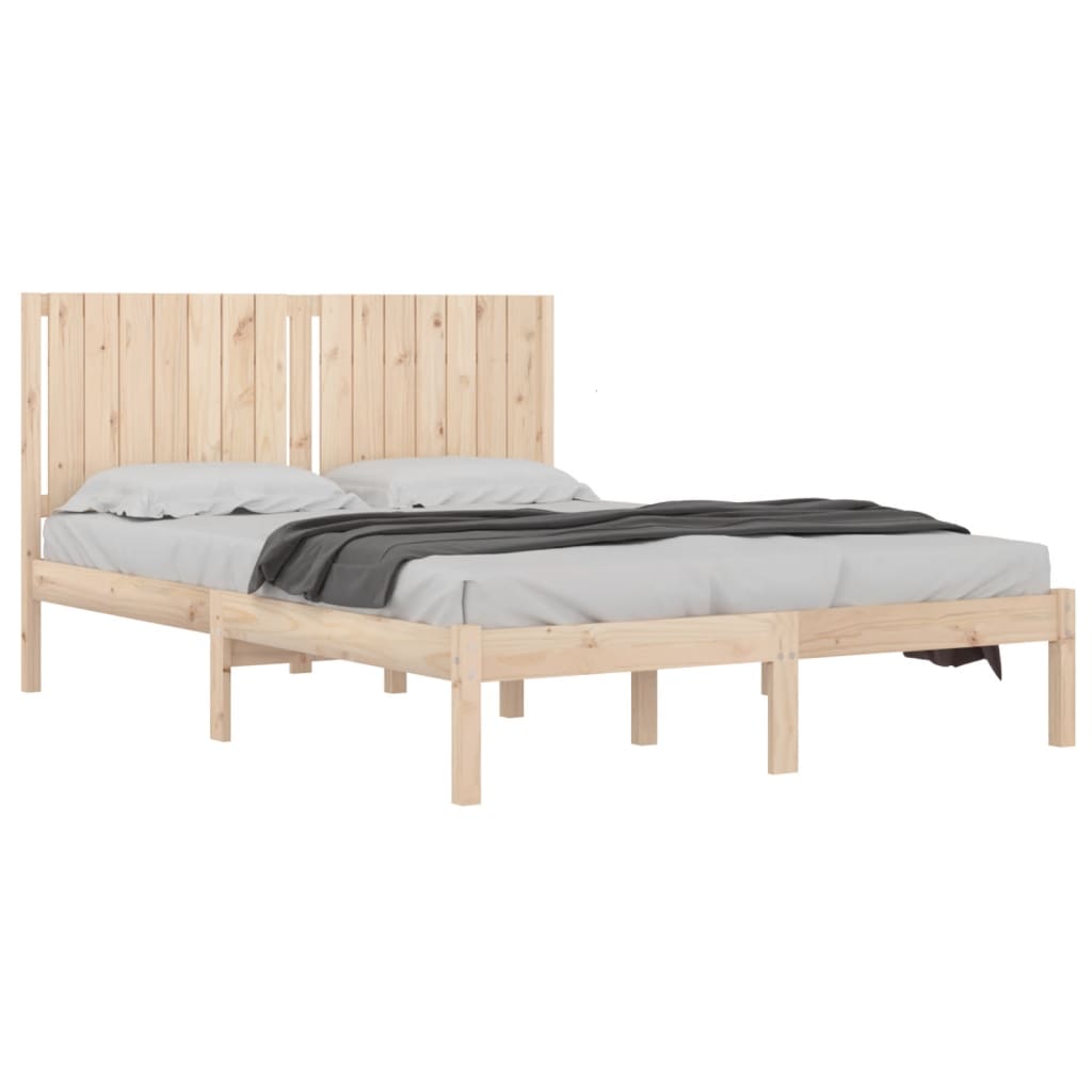 Bedframe Massief Grenenhout 160 x 200 cm Naturel