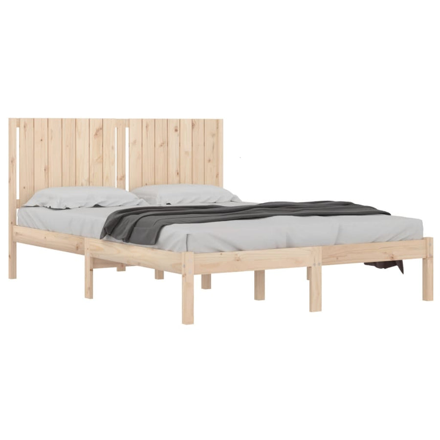 Bedframe Massief Grenenhout 160 x 200 cm Naturel