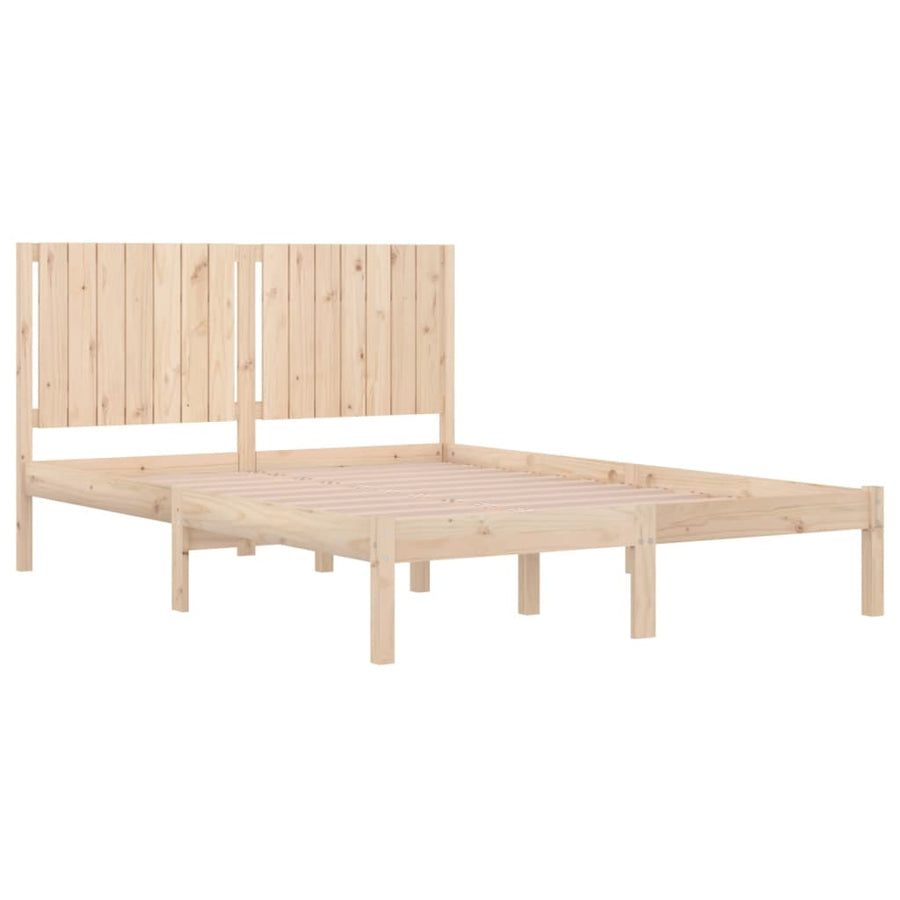 Bedframe Massief Grenenhout 160 x 200 cm Naturel