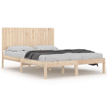 Bedframe Massief Hout 180 x 200 cm Naturel
