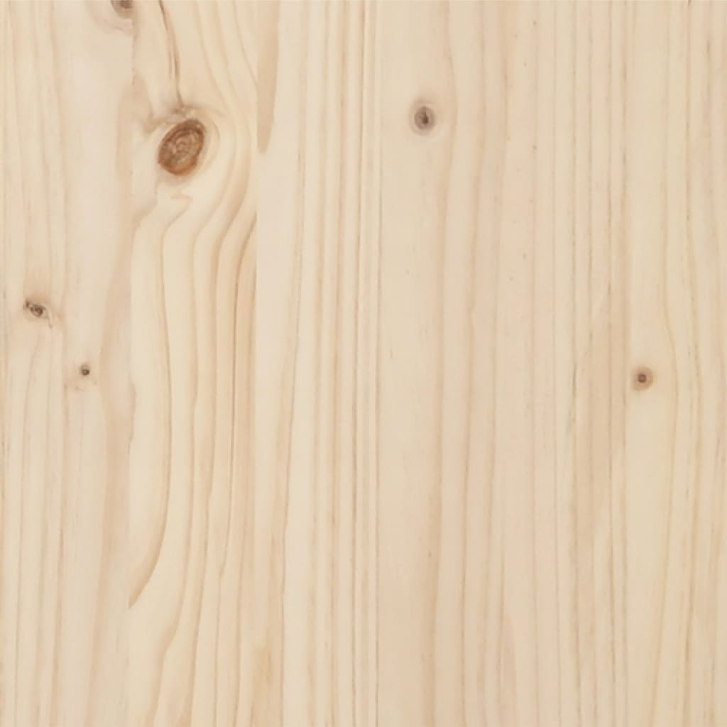 Bedframe Massief Hout 180 x 200 cm Naturel