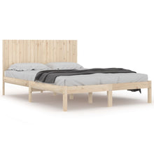 Bedframe Massief Grenenhout 200 x 200 cm Naturel