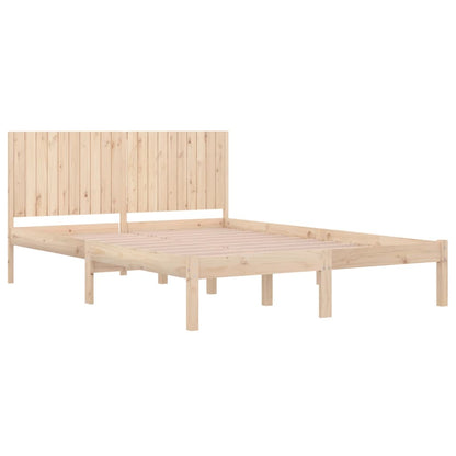 Bedframe Massief Grenenhout 200 x 200 cm Naturel