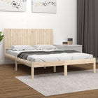 Bed frame without mattress solid pine wood 200x200 cm