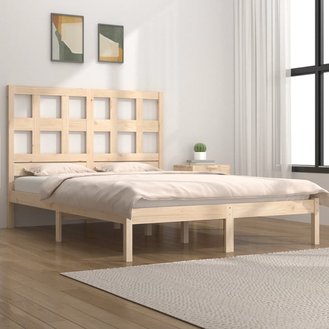 Bedframe Massief Grenenhout 160 x 200 cm Naturel