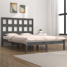 Bedframe Massief Grenenhout 200 x 200 cm Grijs