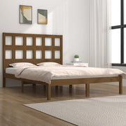 Bedframe massief grenenhout 200x200 cm honingbruin
