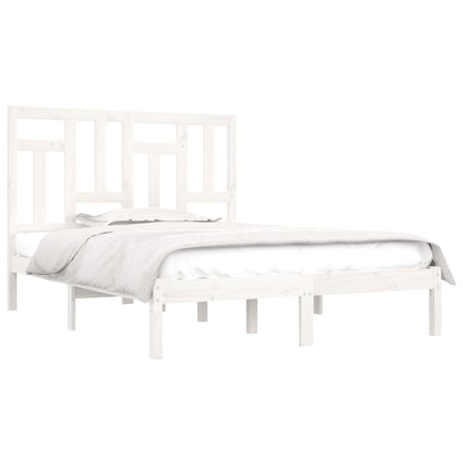 Bedframe Massief Grenenhout 140 x 200 cm Wit