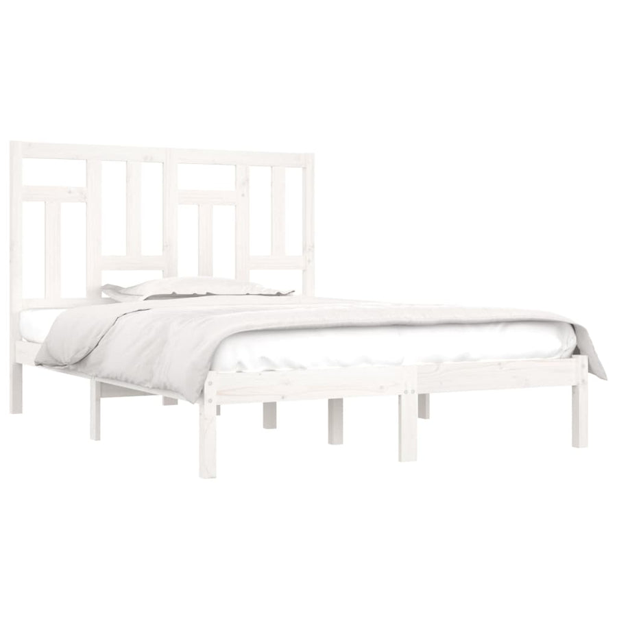 Bedframe Massief Grenenhout 140 x 200 cm Wit