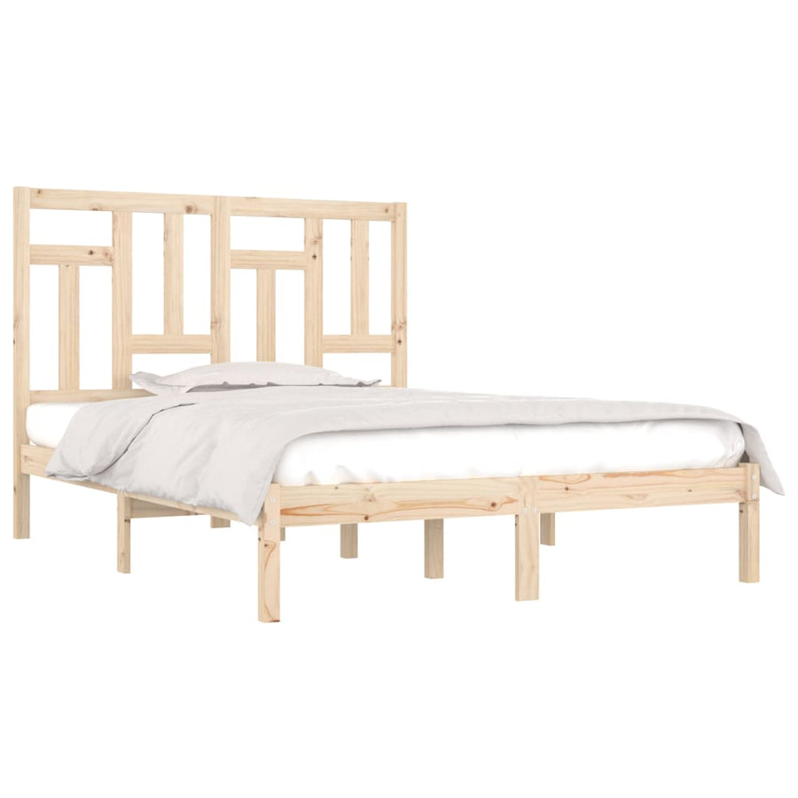 Bedframe Massief Grenenhout 160 x 200 cm Naturel