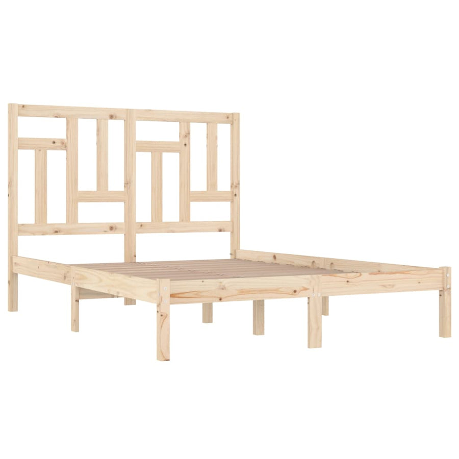 Bedframe Massief Grenenhout 160 x 200 cm Naturel