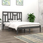 Bedframe massief grenenhout grijs 200x200 cm