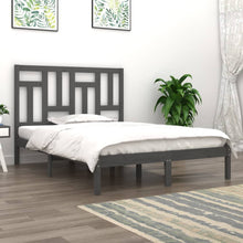 Bedframe Massief Grenenhout 200 x 200 cm Grijs