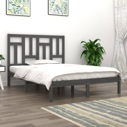 Bedframe Massief Grenenhout 200 x 200 cm Grijs