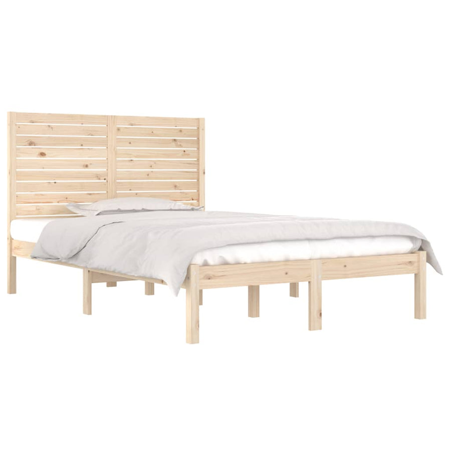 Bedframe Massief Hout 120 x 190 cm Naturel