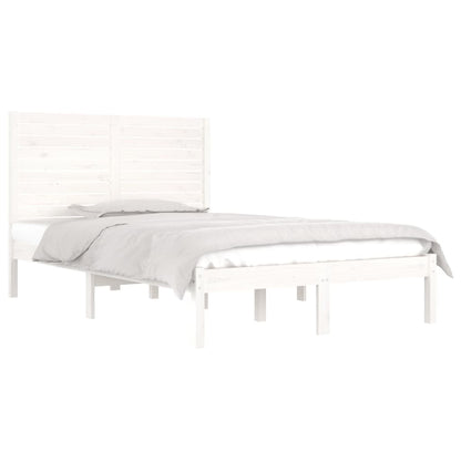Bedframe Massief Hout 120 x 190 cm Wit