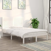 Bedframe massief grenenhout 140x190 cm wit