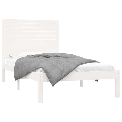 Bedframe Massief Hout 90 x 200 cm Wit