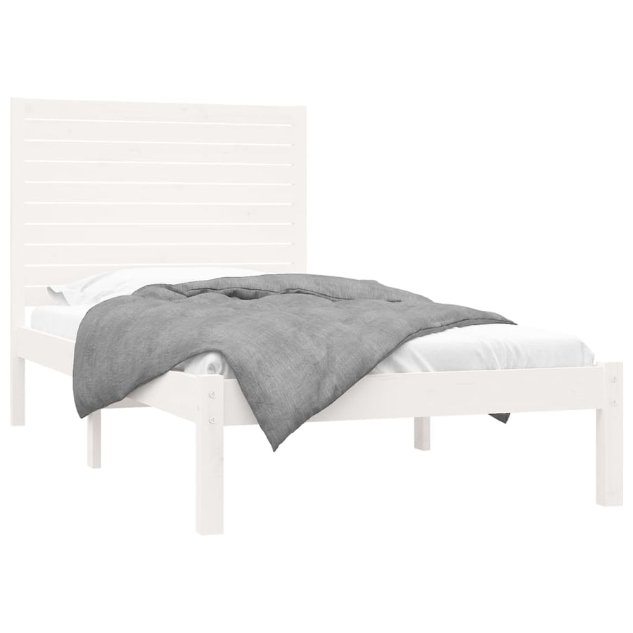 Bedframe Massief Hout 90 x 200 cm Wit