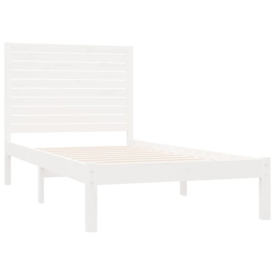 Bedframe Massief Hout 90 x 200 cm Wit