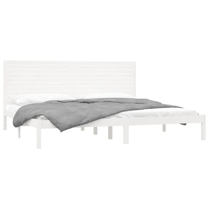 Bedframe massief hout wit 180x200 cm