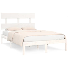 Bedframe Massief Hout 120 x 200 cm Wit