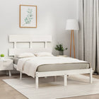 Bedframe massief grenenhout wit 120x200 cm