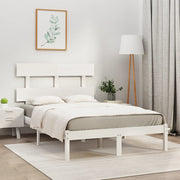 Bedframe massief grenenhout wit 120x200 cm