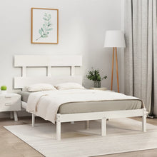 Bedframe Massief Hout 120 x 200 cm Wit