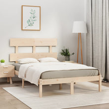 Bedframe Massief Hout 140 x 200 cm Naturel
