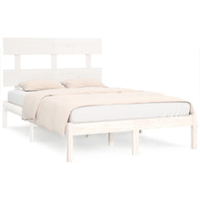 Bedframe Massief Hout 160 x 200 cm Wit