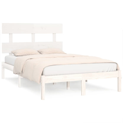 Bedframe Massief Hout 160 x 200 cm Wit