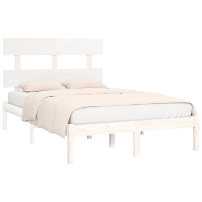 Bedframe Massief Hout 160 x 200 cm Wit
