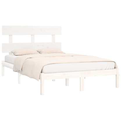 Bedframe Massief Hout 180 x 200 cm Wit