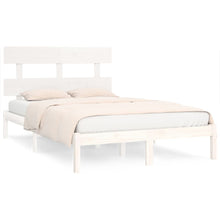 Bedframe Massief Hout 200 x 200 cm Wit