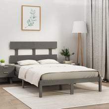 Bedframe Massief Hout 200 x 200 cm Grijs