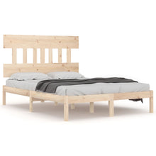 Bedframe Massief Hout 120 x 200 cm Naturel