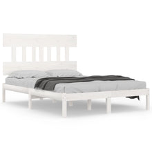 Bedframe Massief Hout 140 x 200 cm Wit