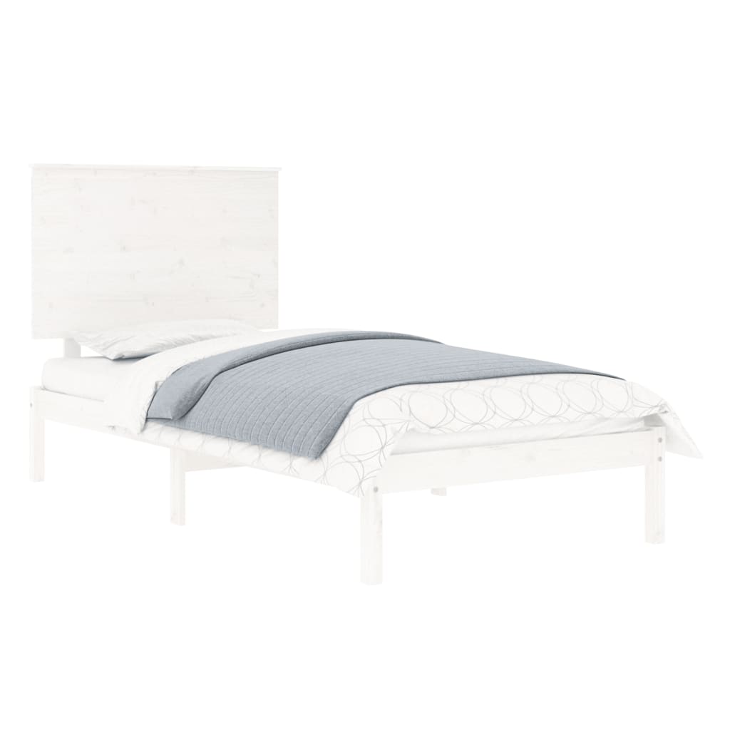 Bedframe Massief Grenenhout 90 x 200 cm Wit