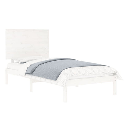 Bedframe Massief Grenenhout 90 x 200 cm Wit