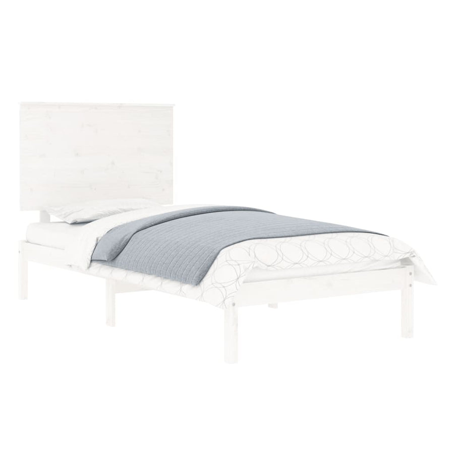 Bedframe Massief Grenenhout 90 x 200 cm Wit