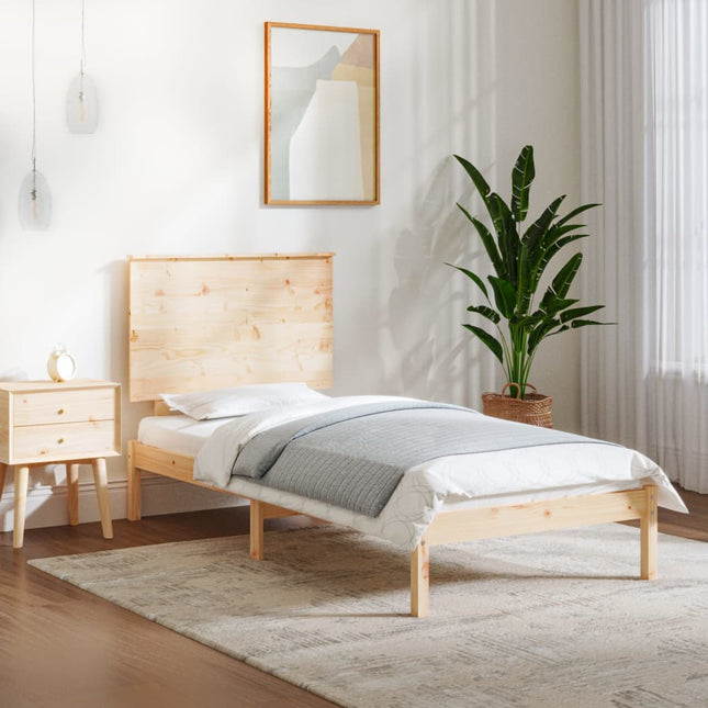 Bedframe Massief Grenenhout 100 x 200 cm Naturel