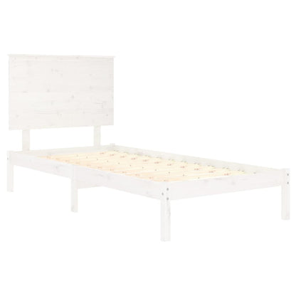 Bedframe Massief Grenenhout 100 x 200 cm Wit