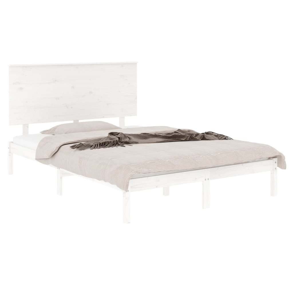Bedframe Massief Grenenhout 140 x 200 cm Wit