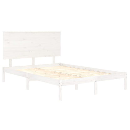 Bedframe Massief Grenenhout 140 x 200 cm Wit